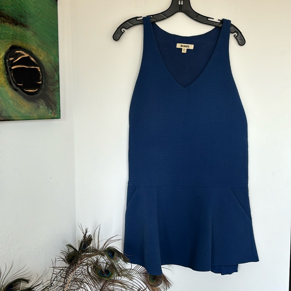 BB Dakota lined, drop waist blue dress - size XS